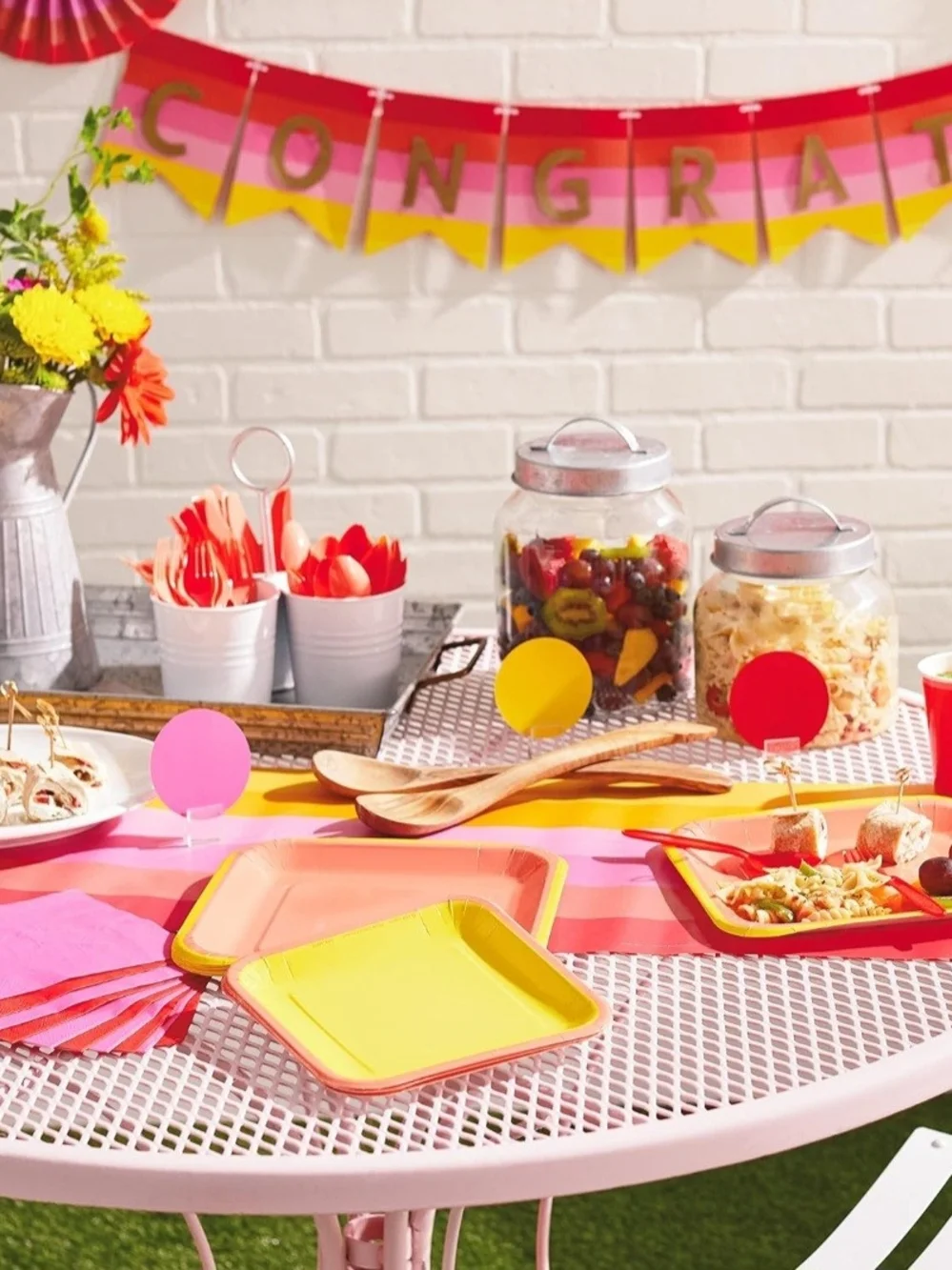 Crayola & Hallmark Color Pop Party Pack Decor - 126 Pieces Table Runner & Banner